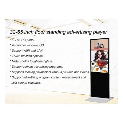 Signage de publicité d'intérieur vertical d'affichage à cristaux liquides de l'affichage HD de joueur du kiosque 4k d'écran tactile de TV