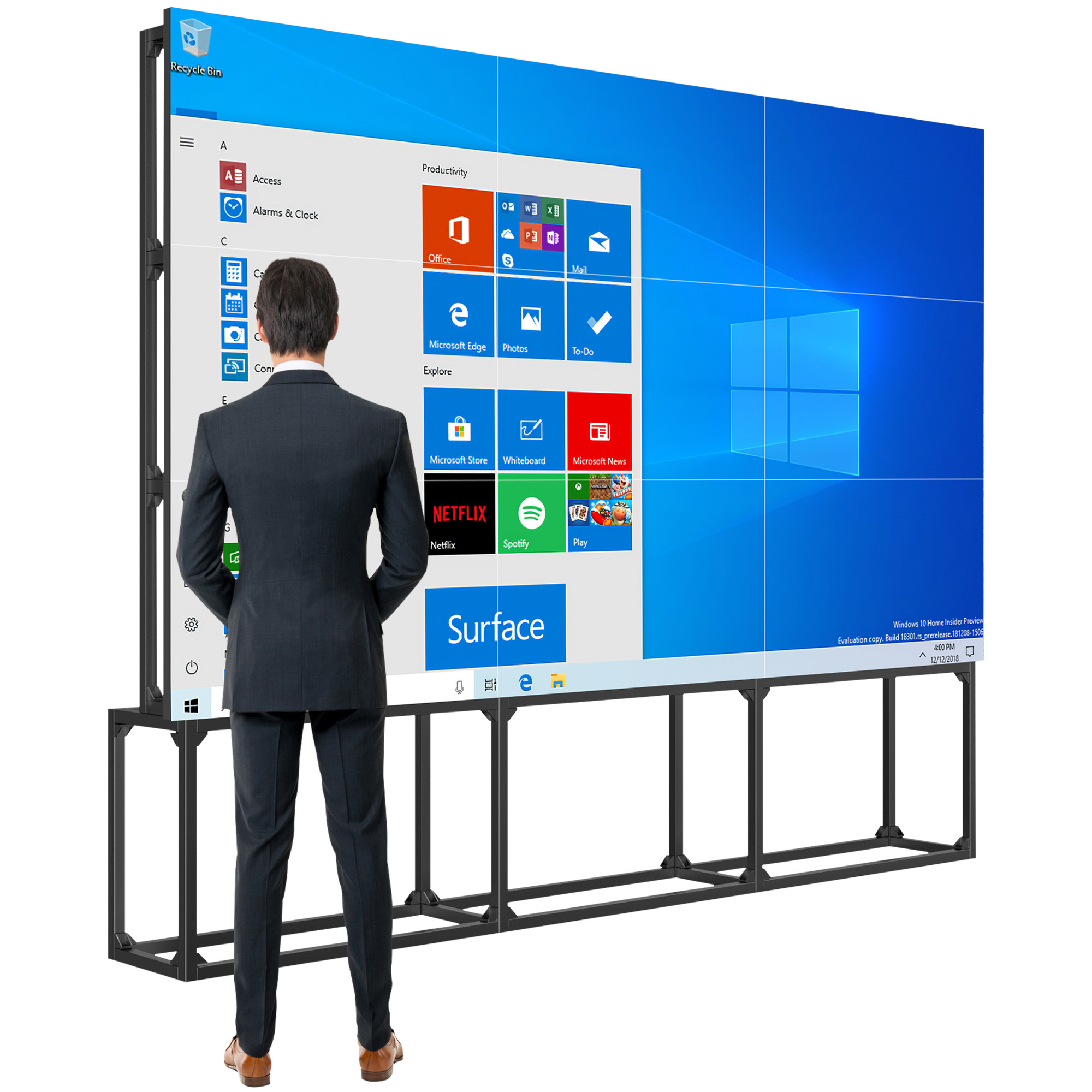 4K 55 affichage à cristaux liquides de épissure d