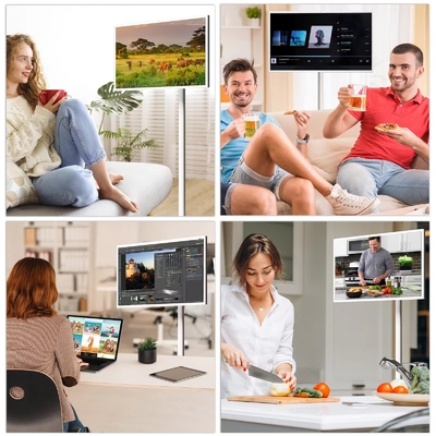 quality 32 pouces 24 pouces 27 pouces android écran tactile télé portable affichage numérique Stand By Me Smart TV OEM factory