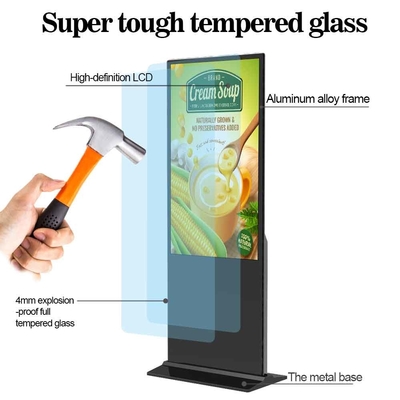 grand media player interactif d'annonce de l'écran tactile 4k de signage numérique androïde d'affichage à cristaux liquides